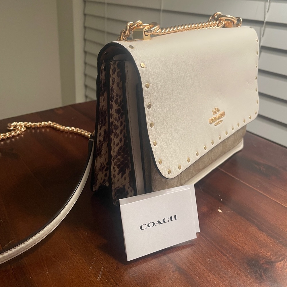 AUTHENTIC COACH LEATHER SNAKE SKIN PURSE